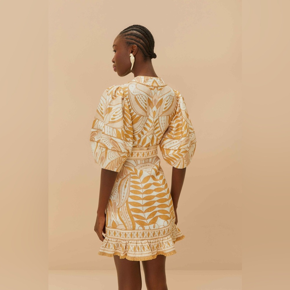 Farm Rio: NWT Off-White Lace Nature Lenzing™ Euroflax Mini Dress - Picture 4 of 11
